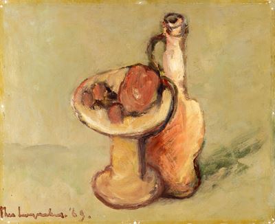 Theo Swagemakers, Natura morta n. 3, olio su cartone