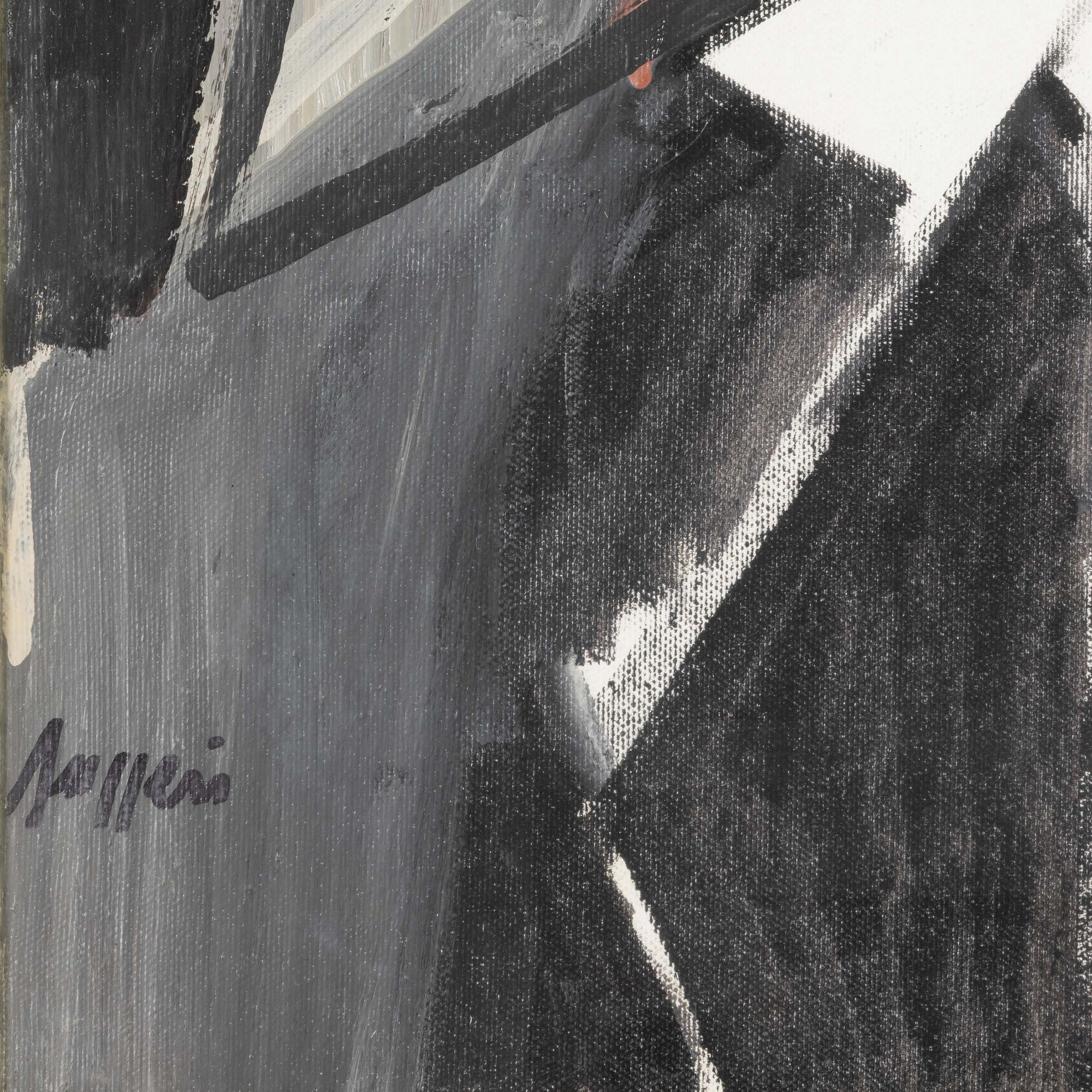 Piero Ruggeri - Napoleone nero n. 4, olio su tela