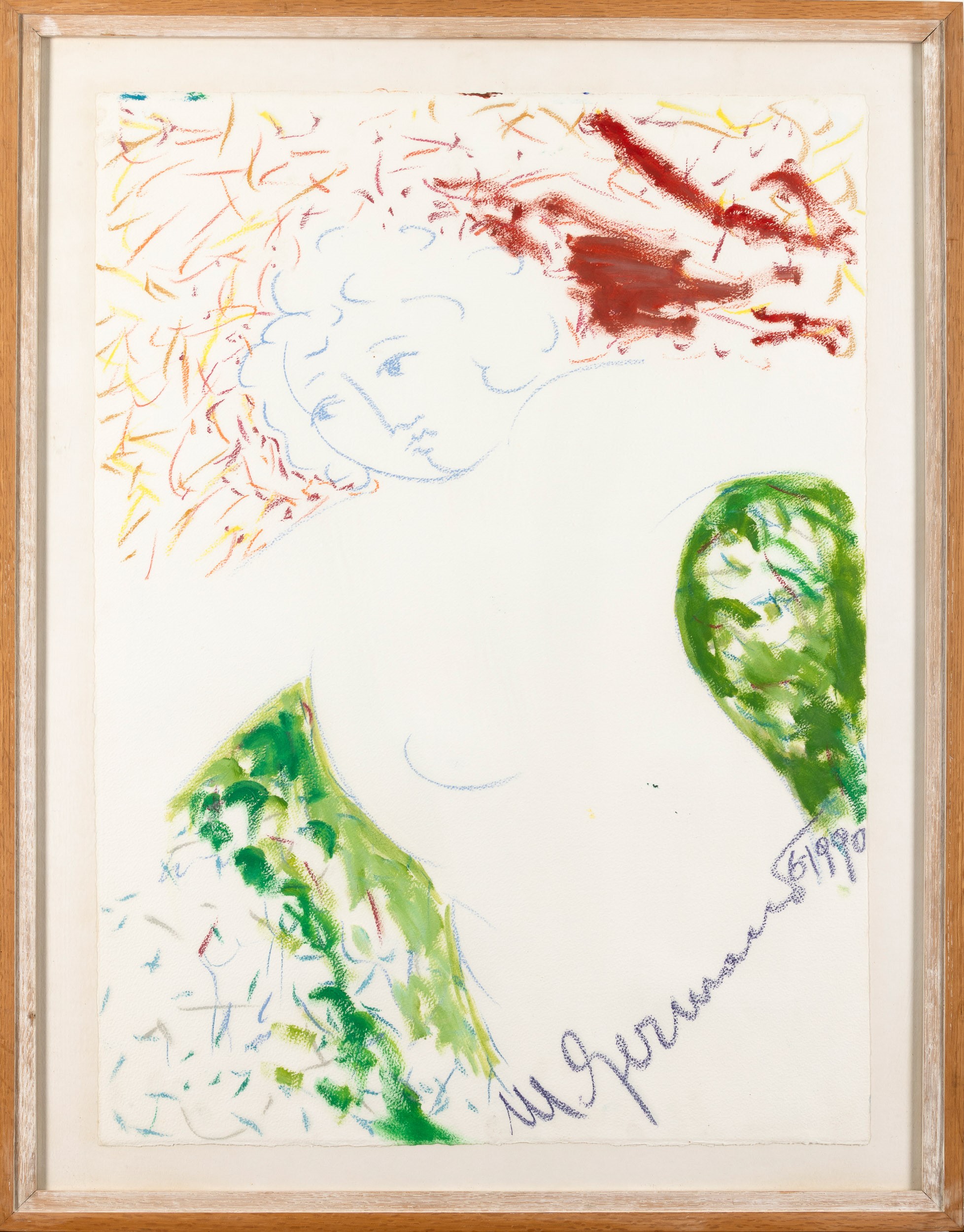 Mimmo Germanà - Senza titolo (1990), tecnica mista su carta