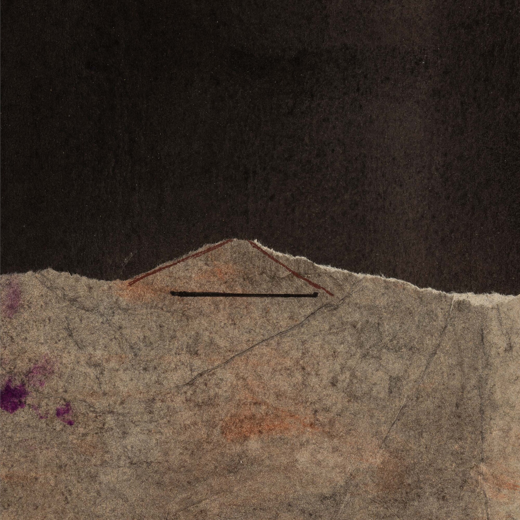 Giuseppe Santomaso - Senza titolo, tempera e collage su carta