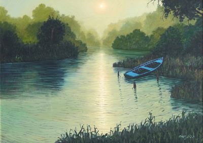 Massimo Orsucci, Marina, olio su tela