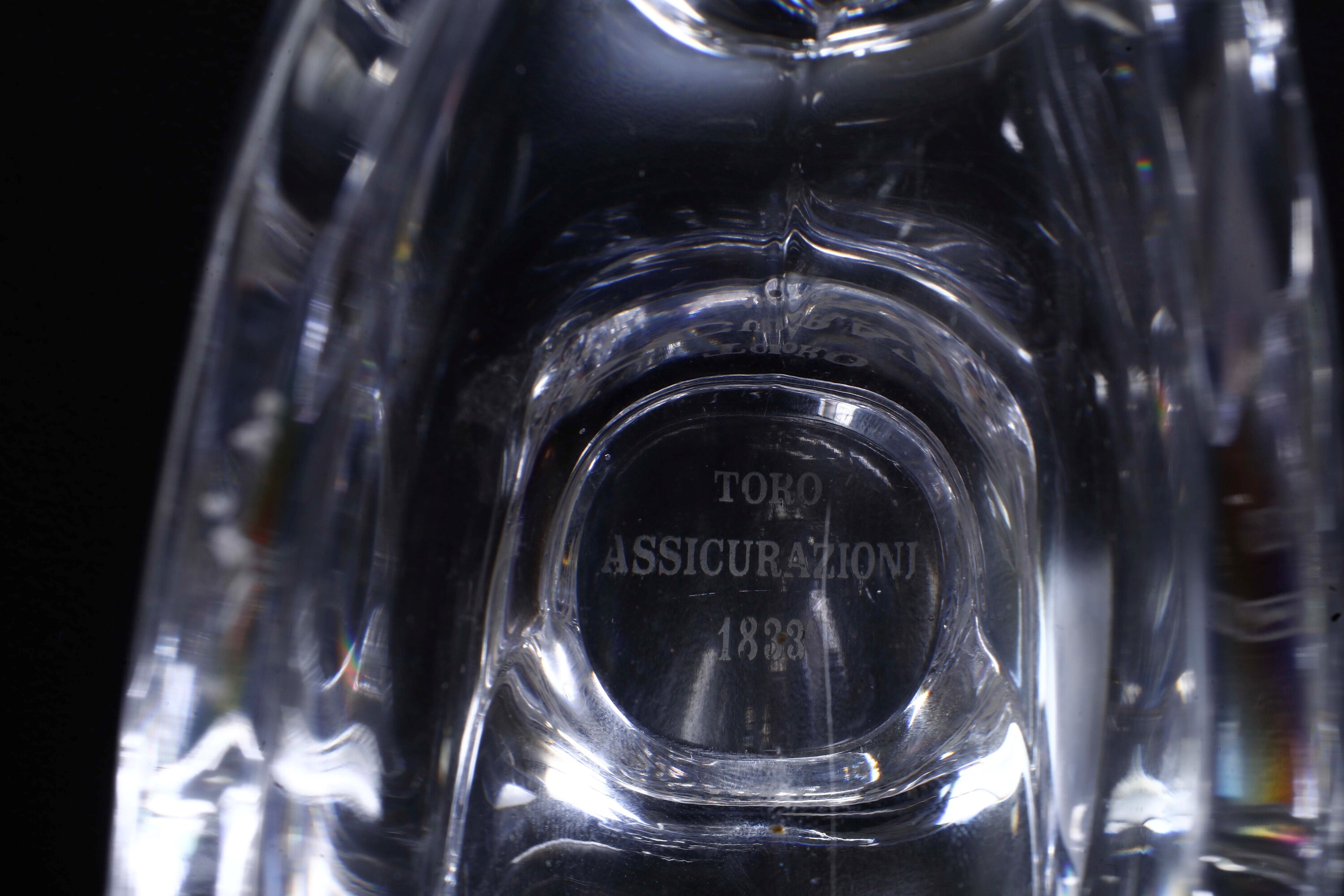 Tre statuine in cristallo (un toro e due cavalli)