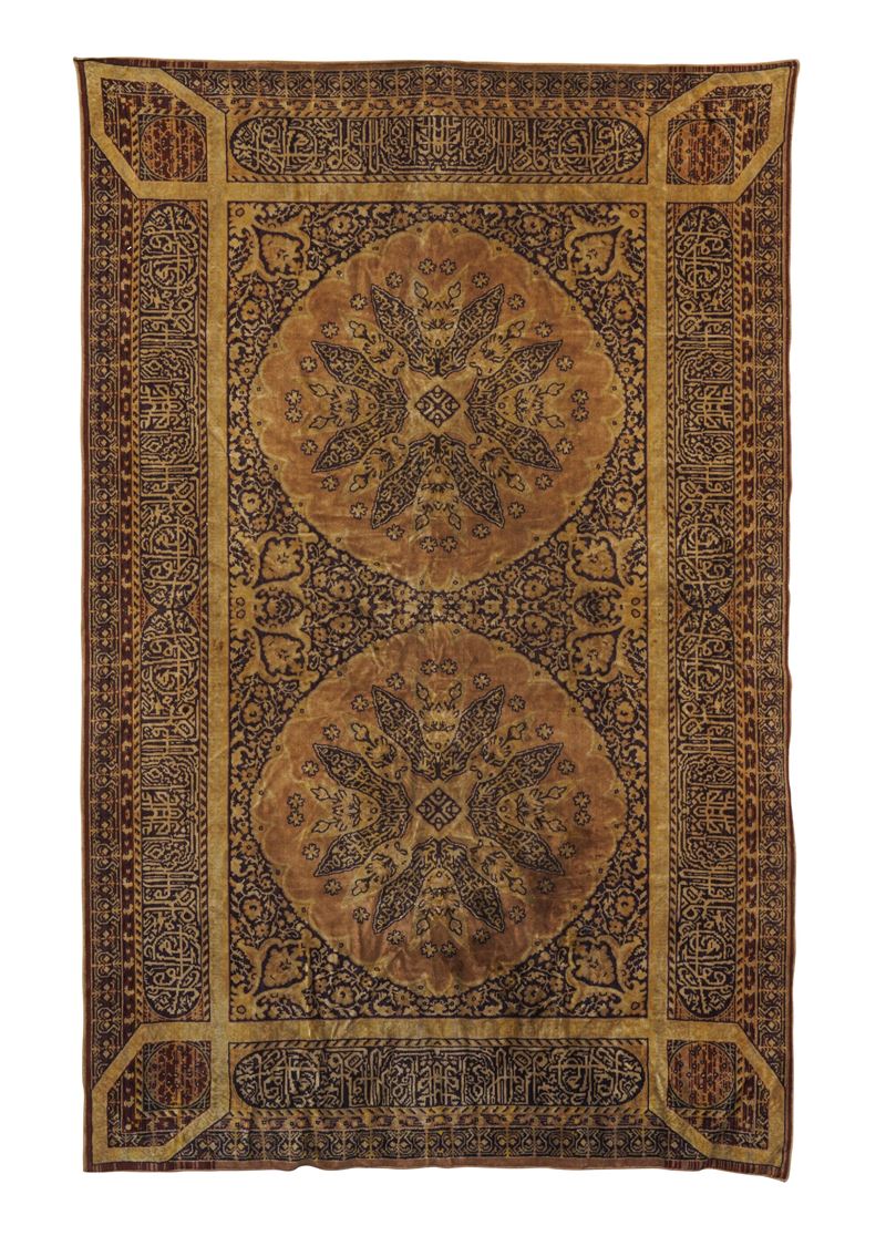 Tappeto fatto su telaio meccanico inizio XX secolo  - Auction Antique carpets - Cambi Casa d'Aste