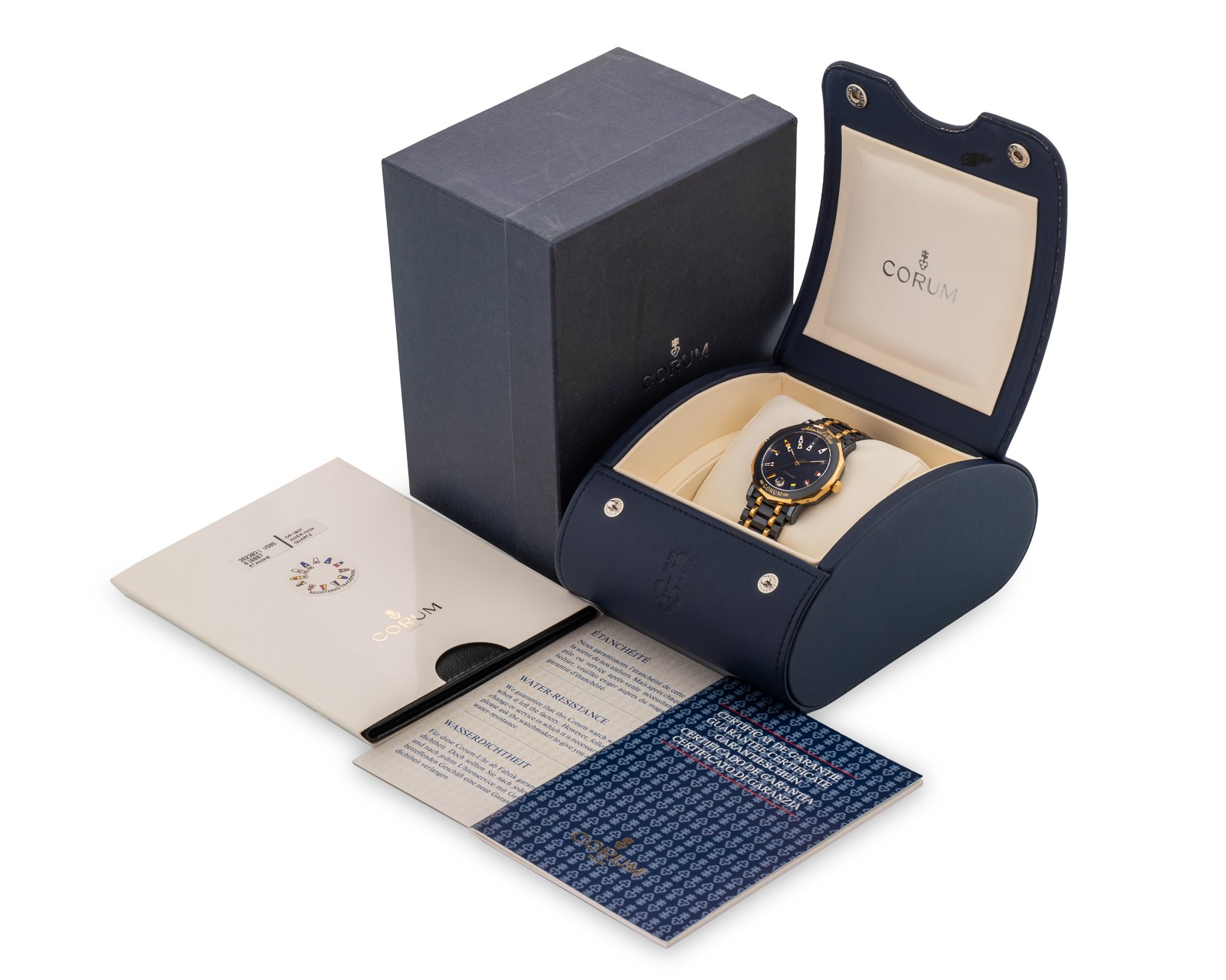 Corum - Admiral's Cup, automatico in acciaio PVD e oro giallo, circa 1990