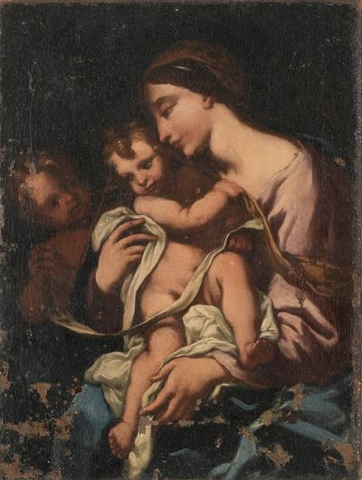 Scuola del XVIII Secolo Madonna con Bambino e San Giovannino