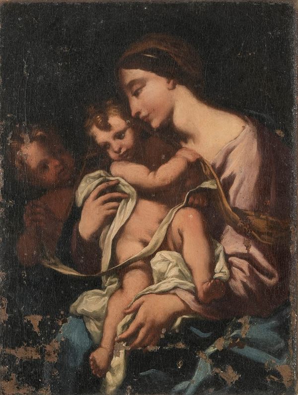 Scuola del XVIII secolo Madonna con Bambino e san Giovannino