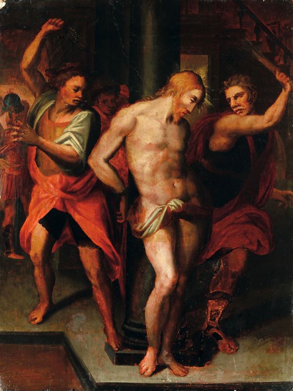 Scuola del nord Europa della fine del XVI secolo Flagellazione di Cristo