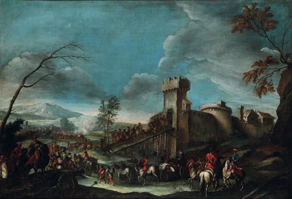 a partenza dei soldati dal forte