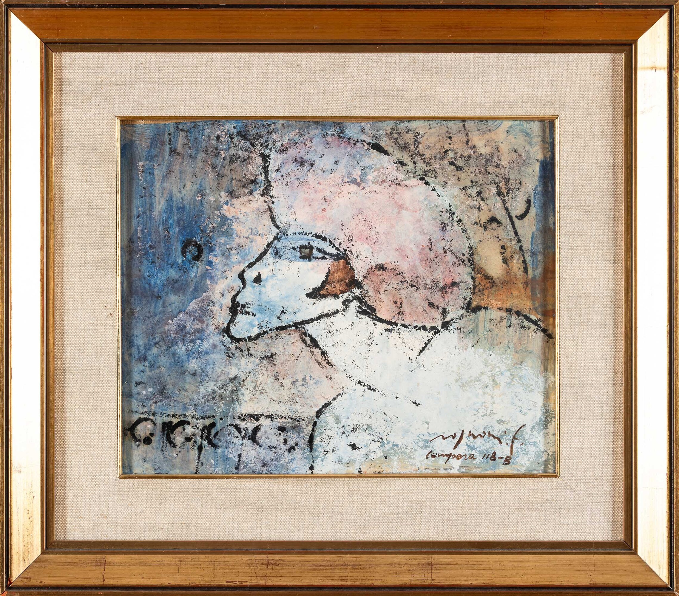 Franco Rognoni - Figure, tempera su tela