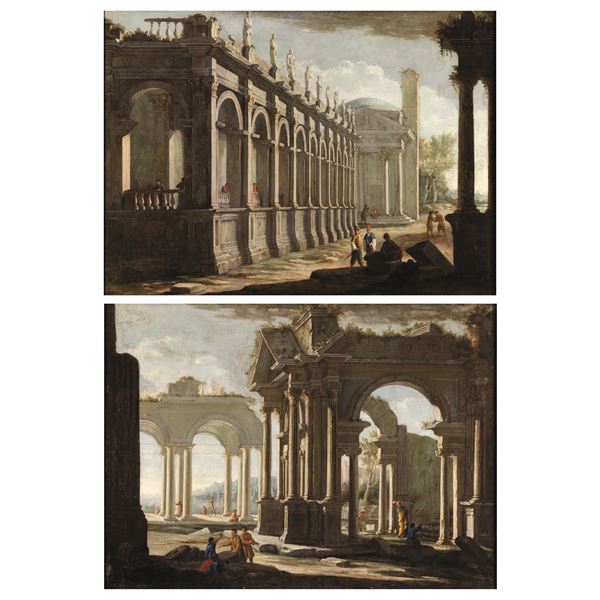 Capricci con architetture e figure