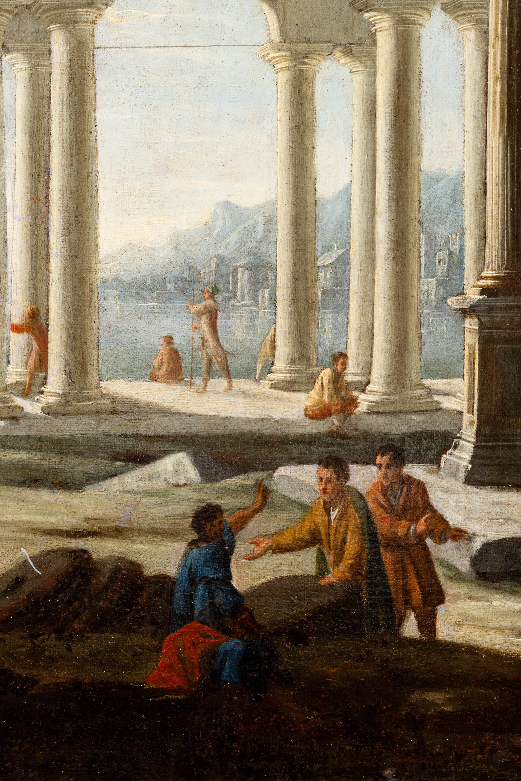 Viviano Codazzi - Capricci con architetture e figure (coppia di dipinti)
