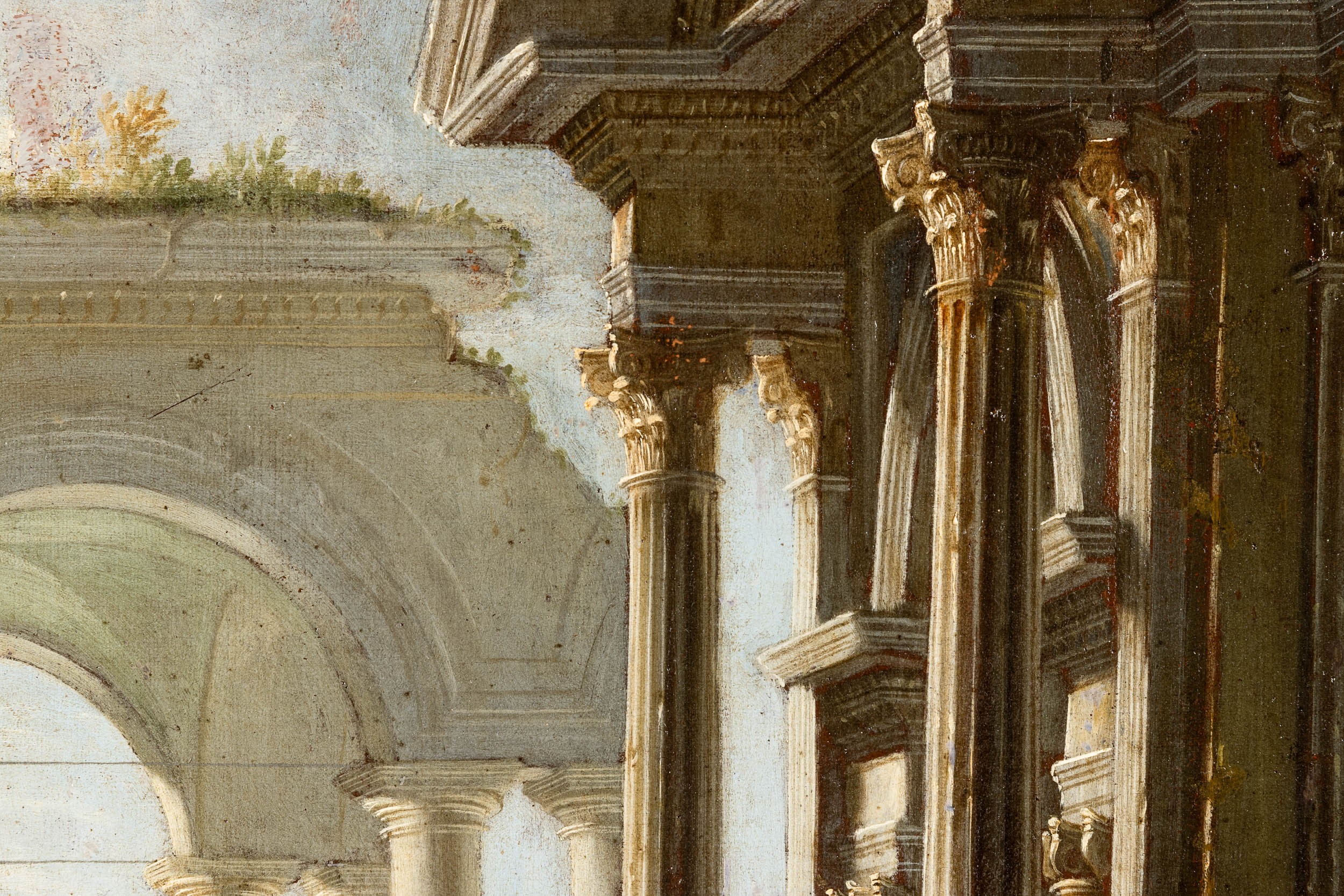 Viviano Codazzi - Capricci con architetture e figure (coppia di dipinti)