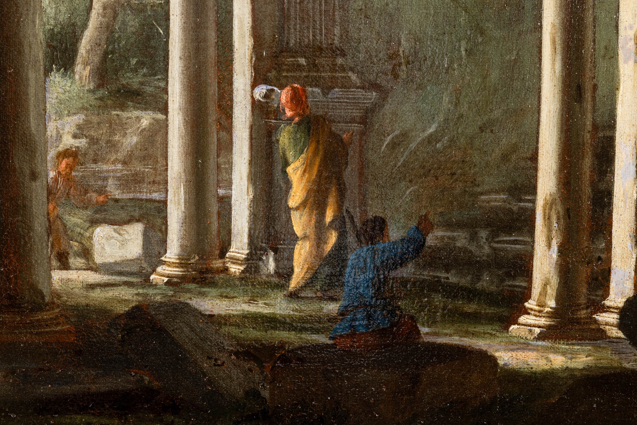 Viviano Codazzi - Capricci con architetture e figure (coppia di dipinti)