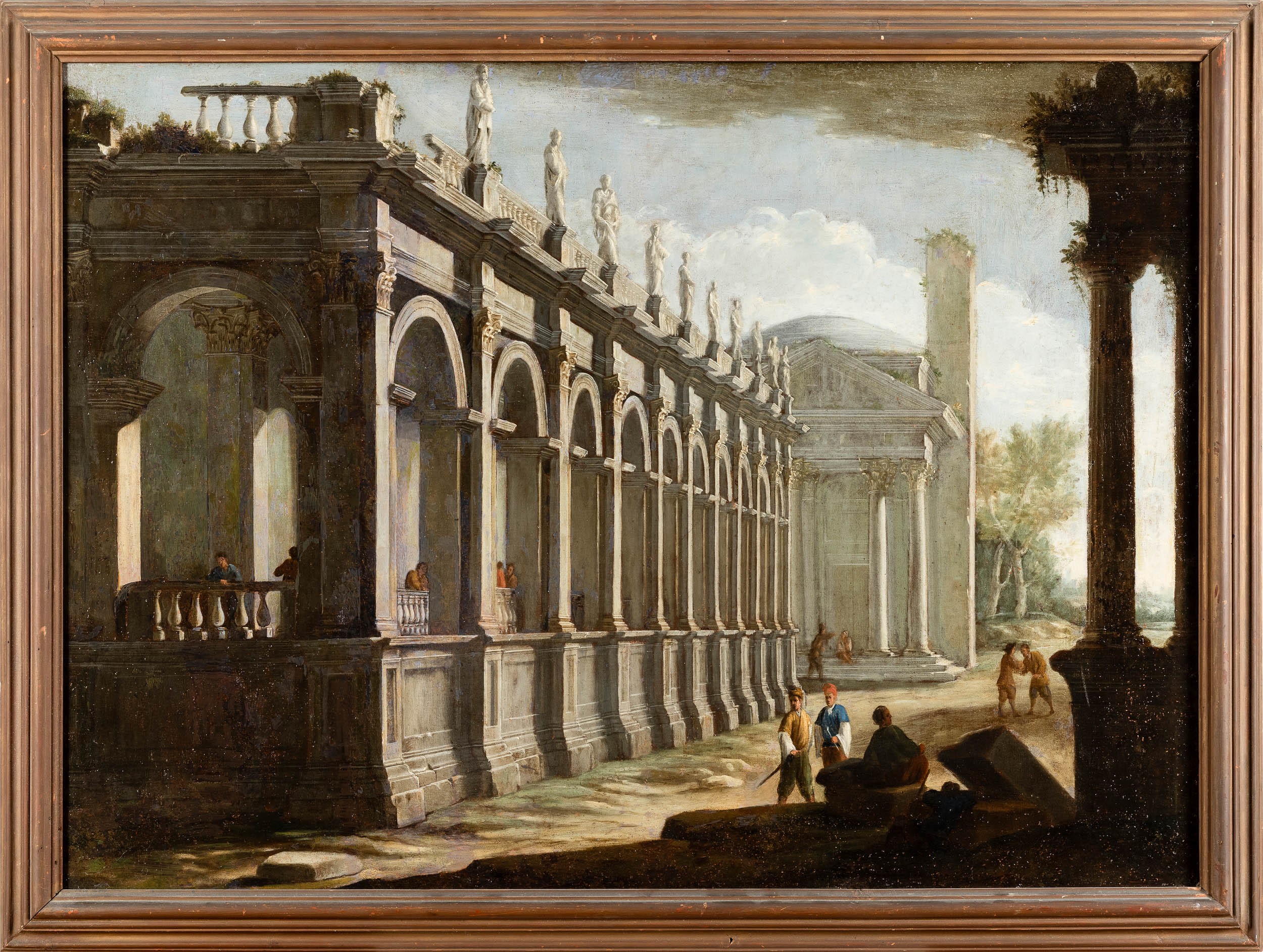 Viviano Codazzi - Capricci con architetture e figure (coppia di dipinti)