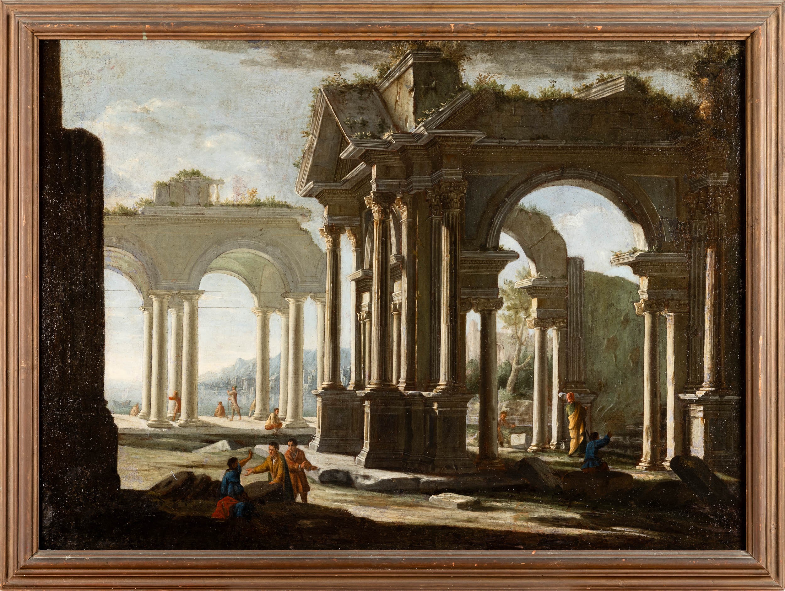 Viviano Codazzi - Capricci con architetture e figure (coppia di dipinti)