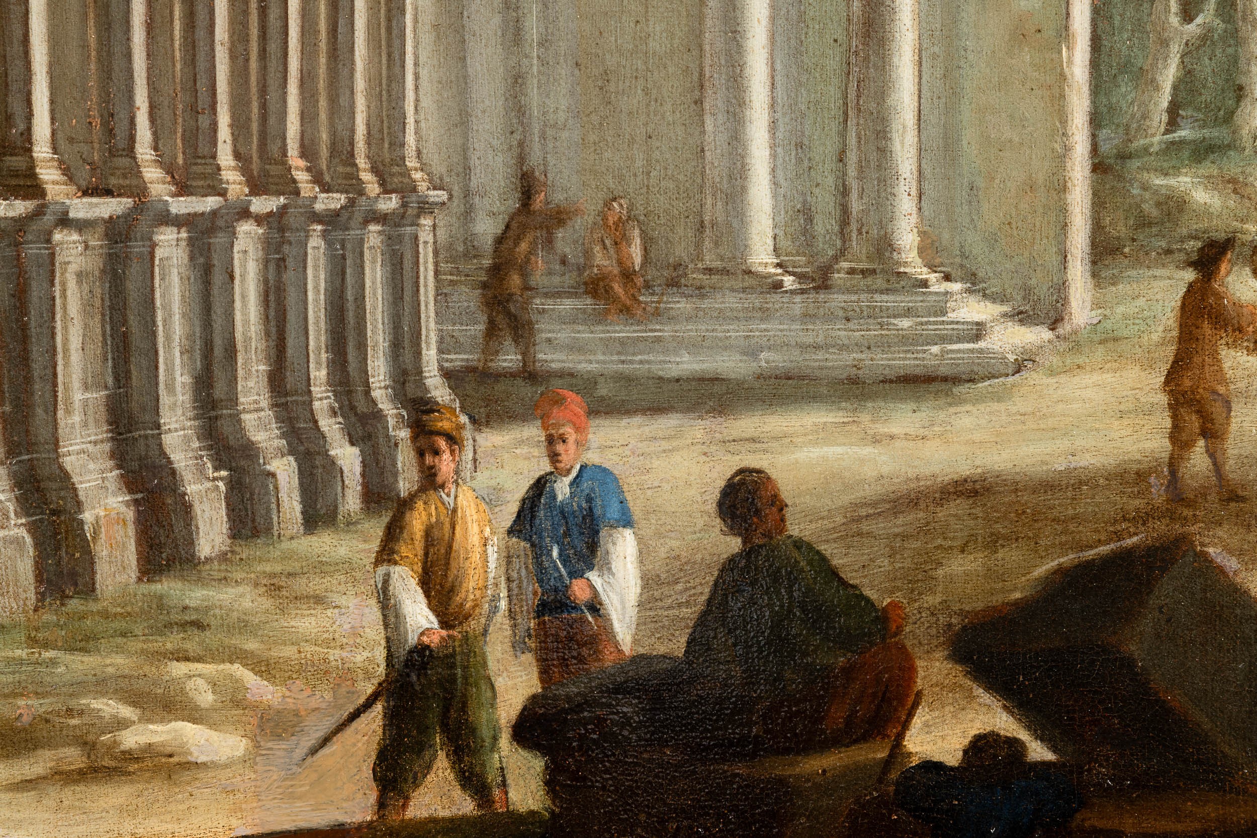 Viviano Codazzi - Capricci con architetture e figure (coppia di dipinti)
