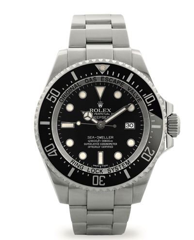 Oyster Perpetual Deepsea ref 116660, acciaio, quadrante nero Luminova, circa 2009