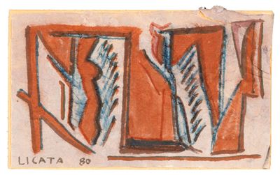 Senza titolo, matita su carta di riso, 1980