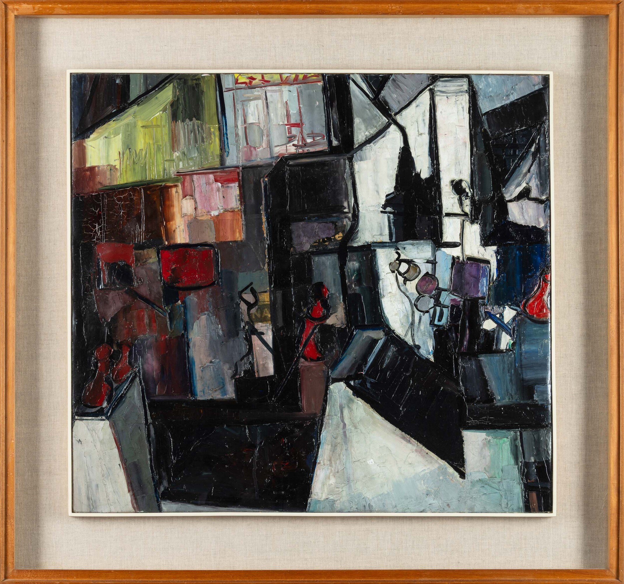 Mario Signori - Composizione, olio su tavola