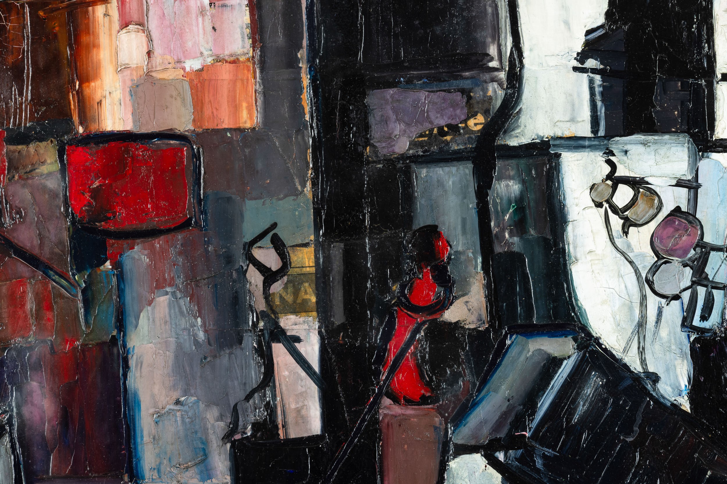 Mario Signori - Composizione, olio su tavola