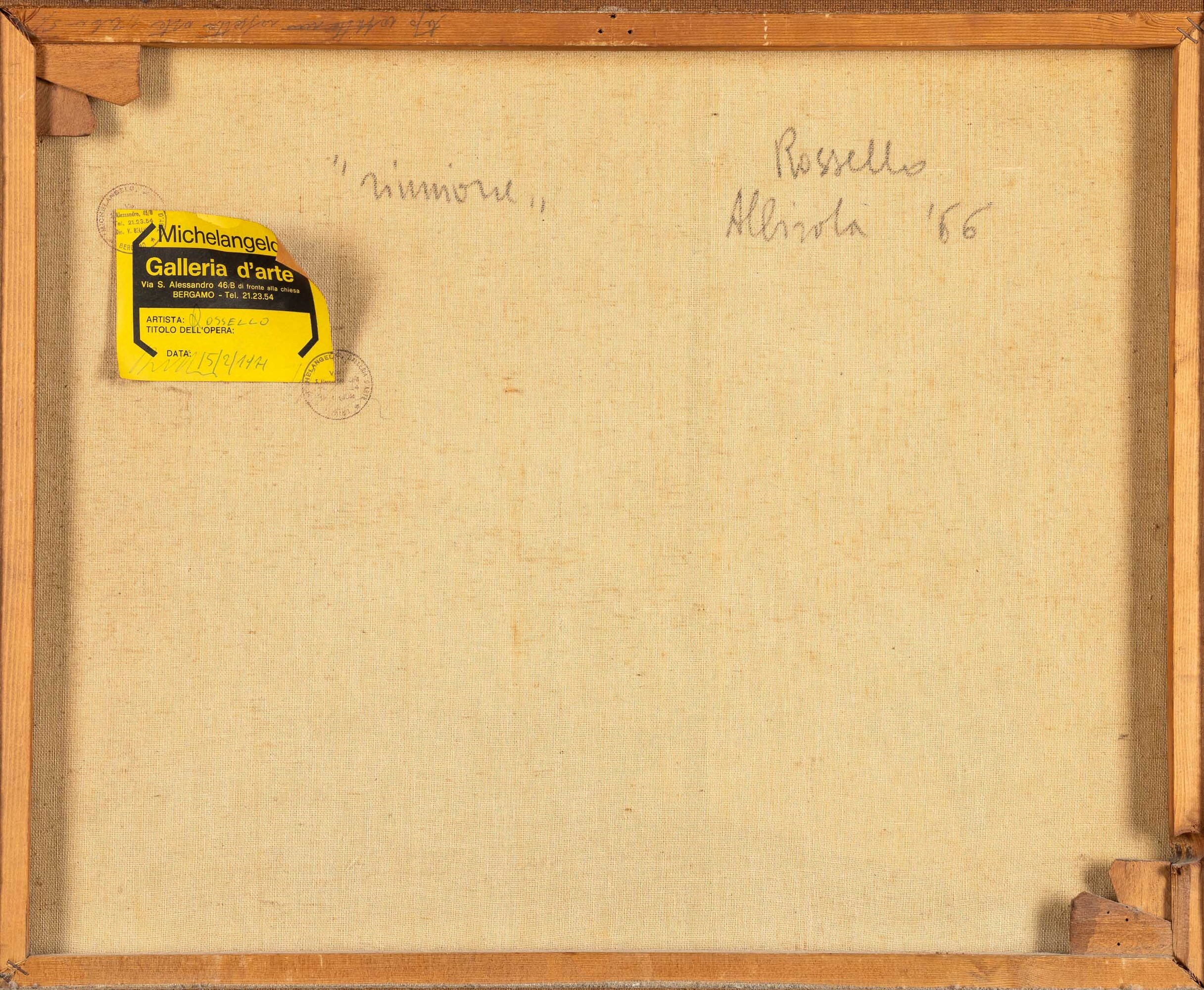 Mario Rossello - Riunione, olio su tela, 1966