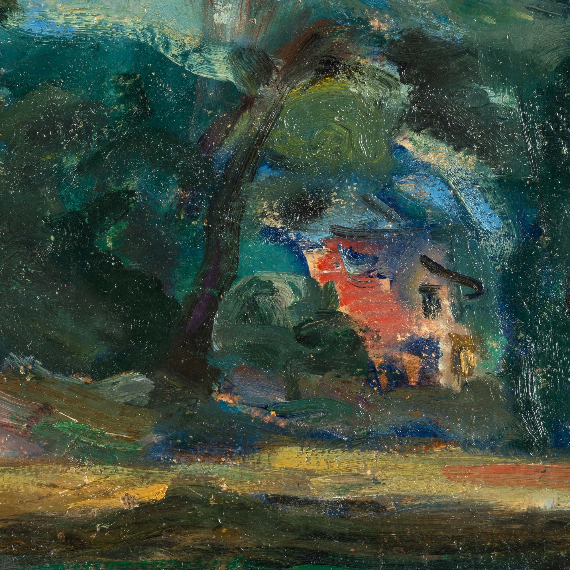 Luigi Bartolini - Paesaggio, olio su tavola