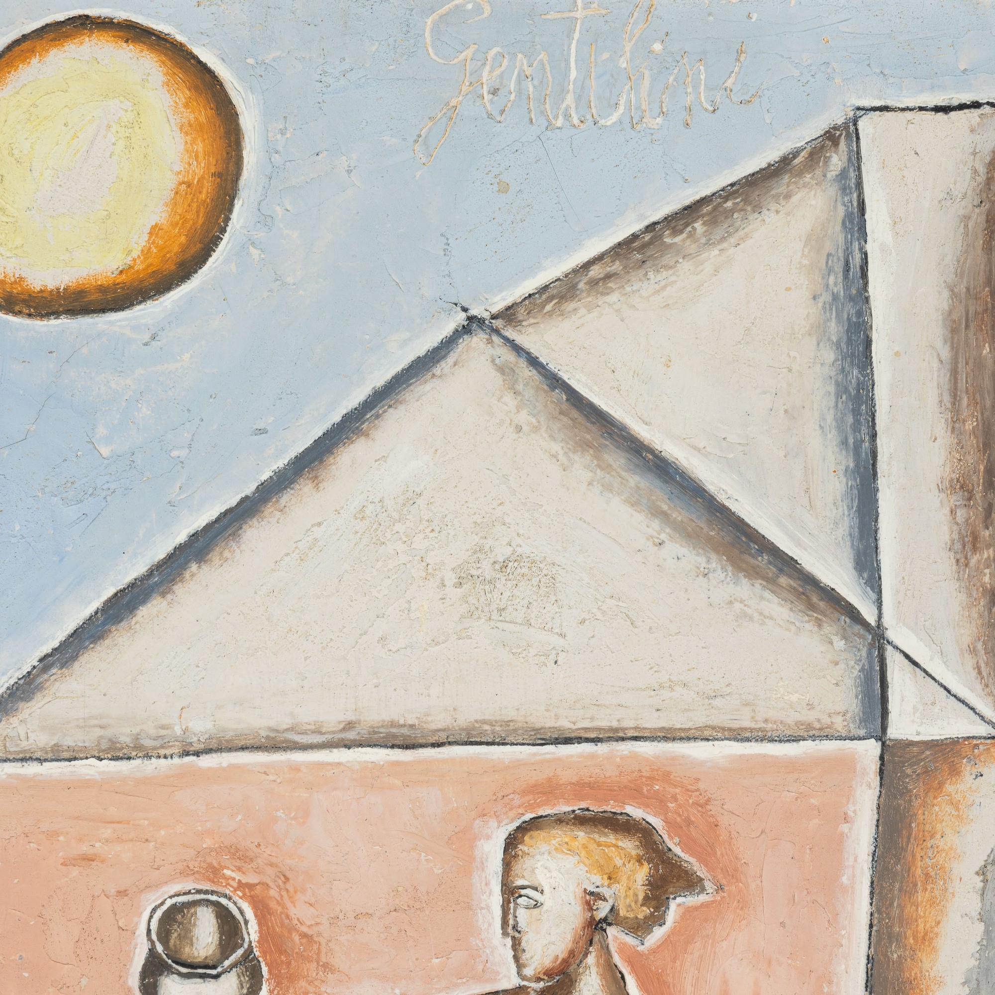 Franco Gentilini - Ragazza con anfora, olio su tela, 1953