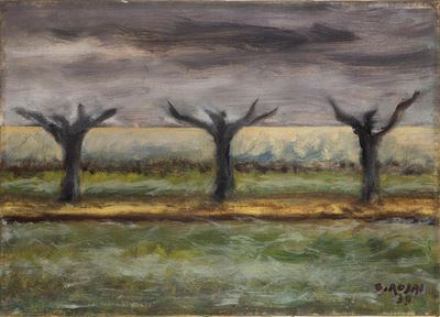 Inverno (Tre alberi), olio su tela, 1939