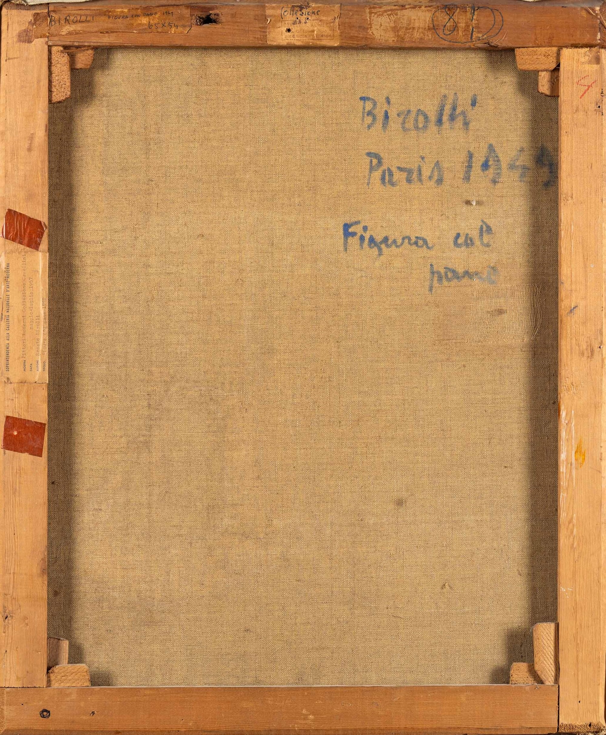 Renato Birolli - Figura col pane, olio su tela