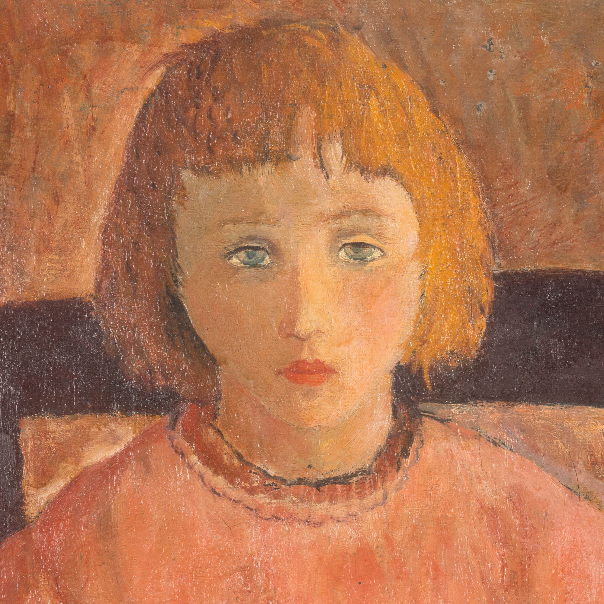 Trento Longaretti - Bambina, olio su tela