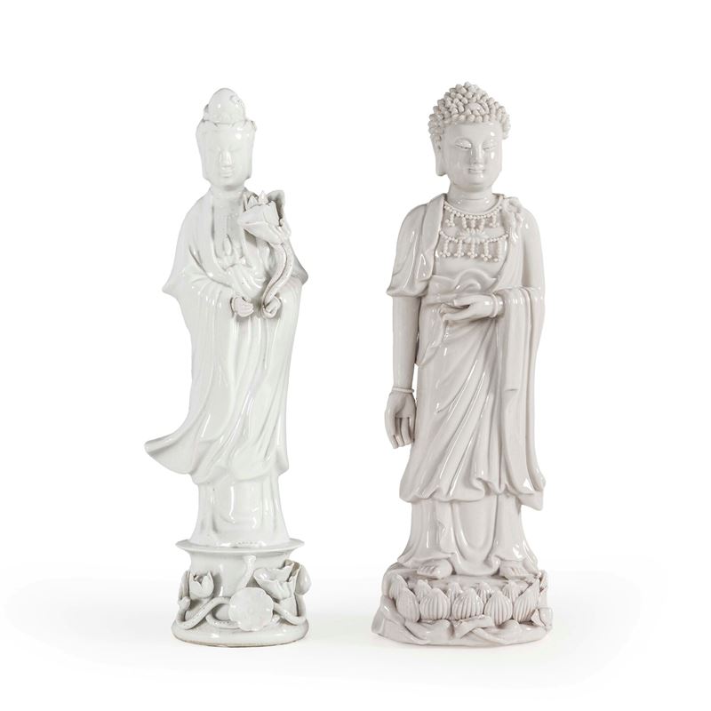Due Guanyin. XX secolo  - Asta Oggetti d'Arte - La Wunderkammer di Ettore Mocchetti - Cambi Casa d'Aste