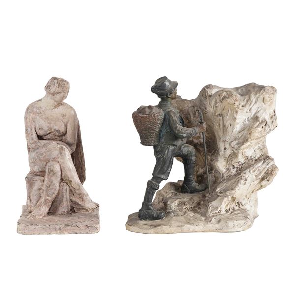 Scultore del XX secolo Figura femminile / Scalatore
