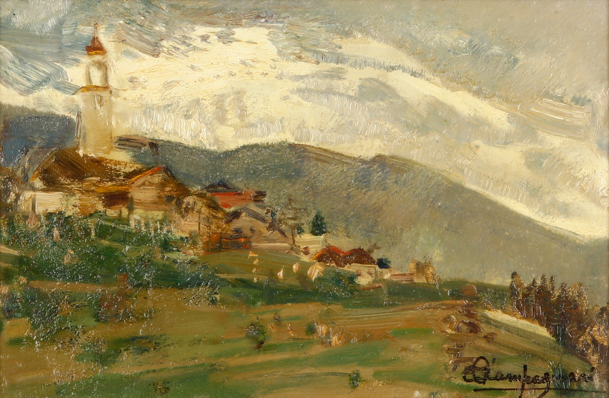 Ottorino Campagnari - Val d’Agas - olio su tela