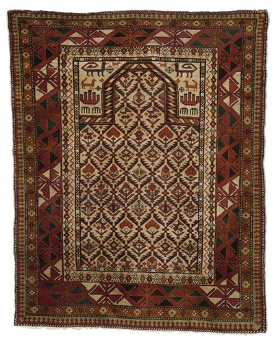 Tappeto Shirvan, Daghestan, inizio XX secolo, dimensioni cm 114x144