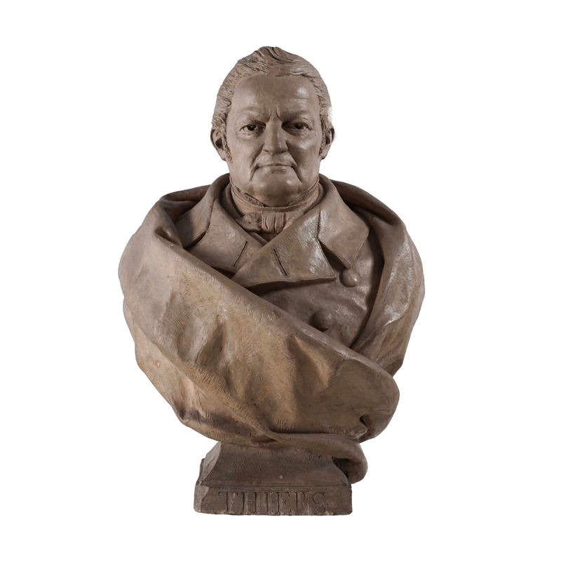 Busto di Adolphe Thiers. XX secolo  - Asta La Wunderkammer di Ettore Mocchetti - Cambi Casa d'Aste