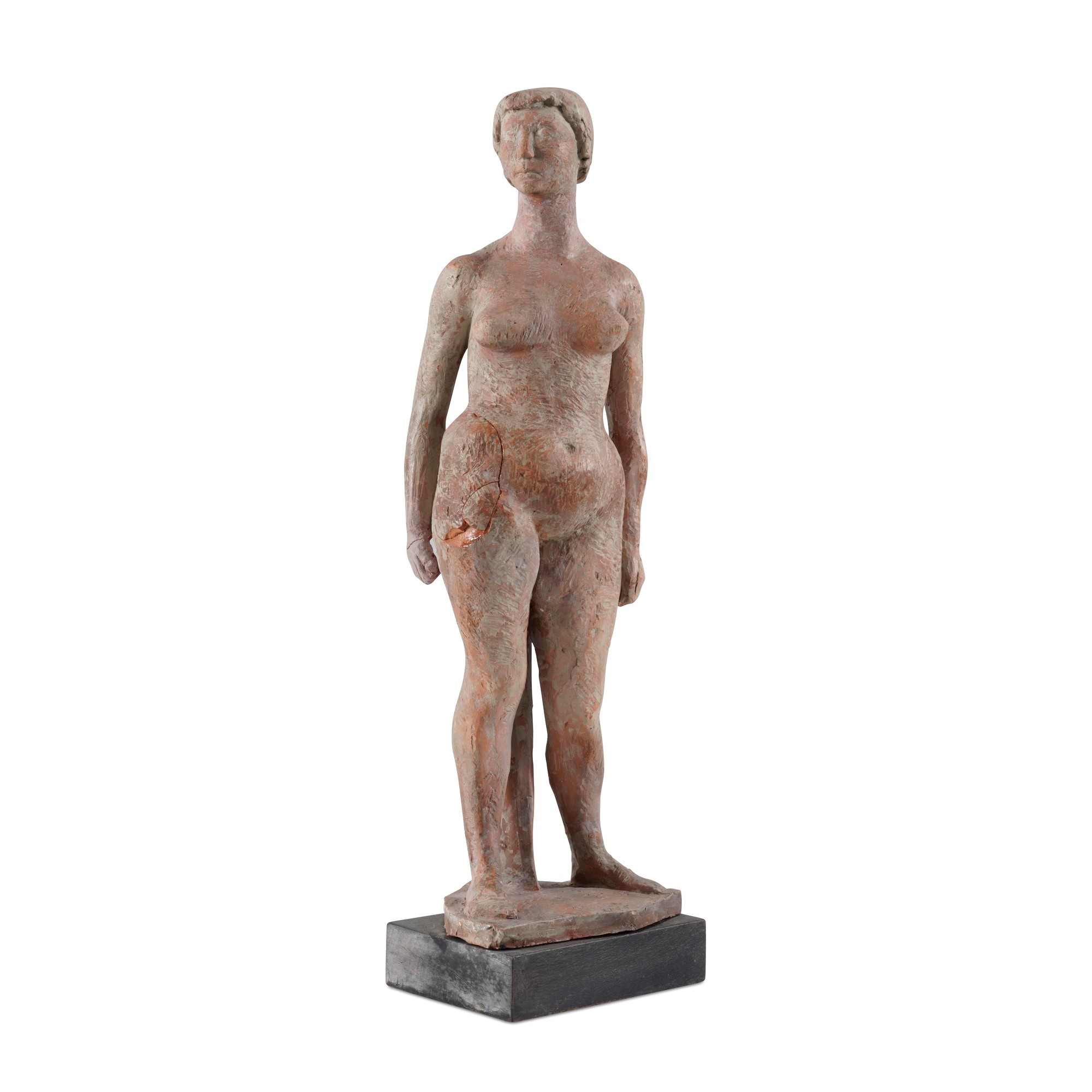 Paolini, Nudo femminile, scultura in terracotta (1955)