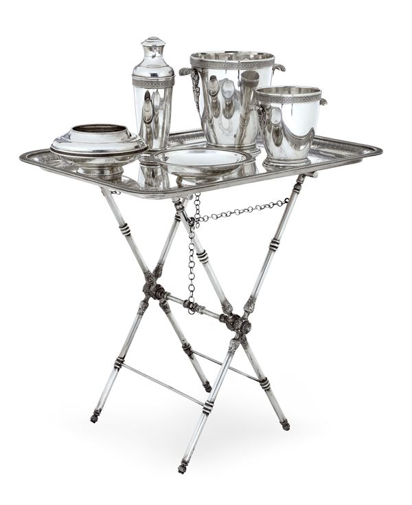 Set da cocktail. Argenteria artistica milanese del XX secolo, argentiere FIAM per Faccioli  