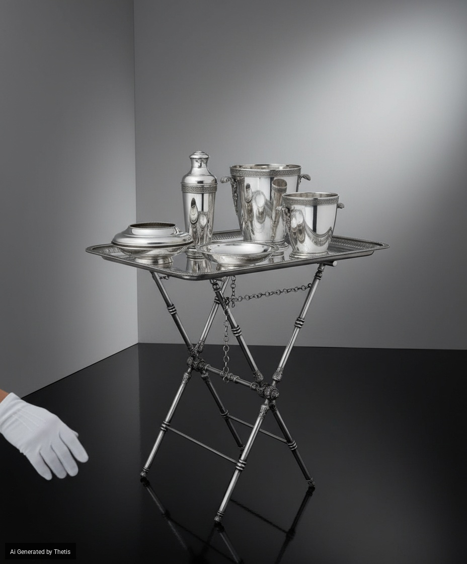 Set da Cocktail. Argenteria Artistica Milanese del XX Secolo, Argentiere Fiam per Faccioli