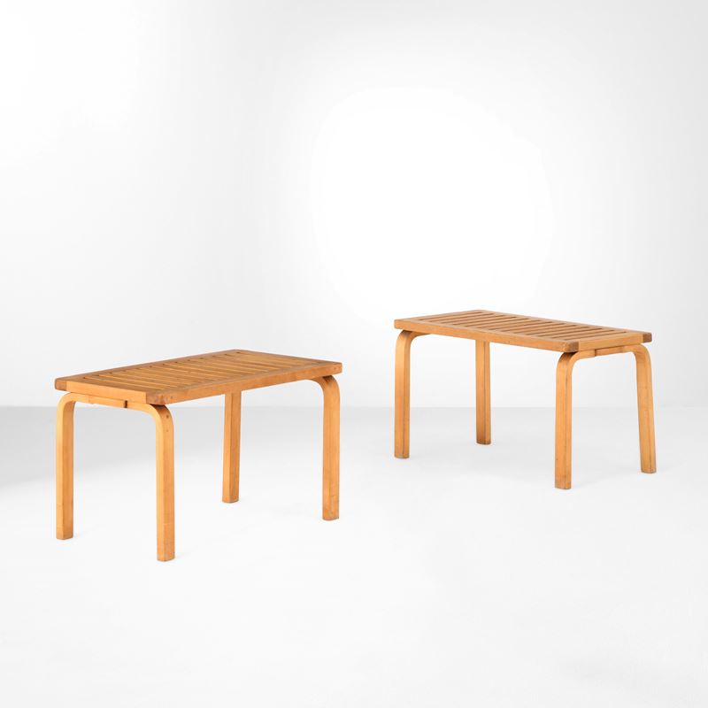 Alvar Aalto : Due panche mod. 153B  - Asta Design Lab - Cambi Casa d'Aste