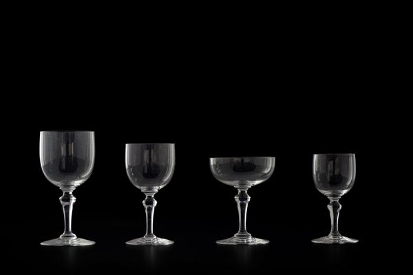 Servizio di calici “Normandie” Francia, Manifattura Baccarat, seconda metà del XX secolo 