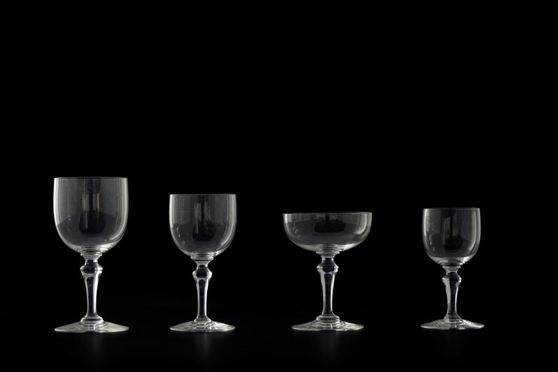 Servizio di calici “Normandie” Francia, Manifattura Baccarat, seconda metà del XX secolo   - Auction L'Art de la Table - Cambi Casa d'Aste