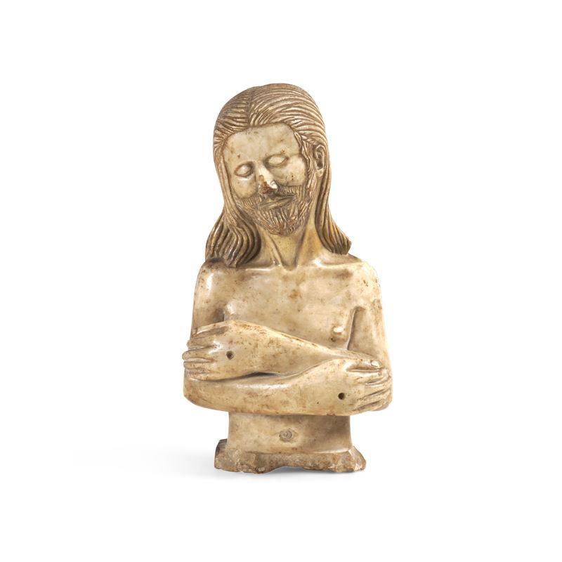 Mezzobusto raffigurante Cristo in marmo. XVI secolo  - Auction Antiques - Cambi Casa d'Aste
