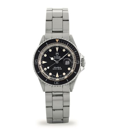 Mini-Sub ref. 76120, orologio automatico in acciaio con quadrante nero e datario