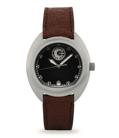 Orologio automatico modello Renaissance in acciaio con quadrante in carbonio
