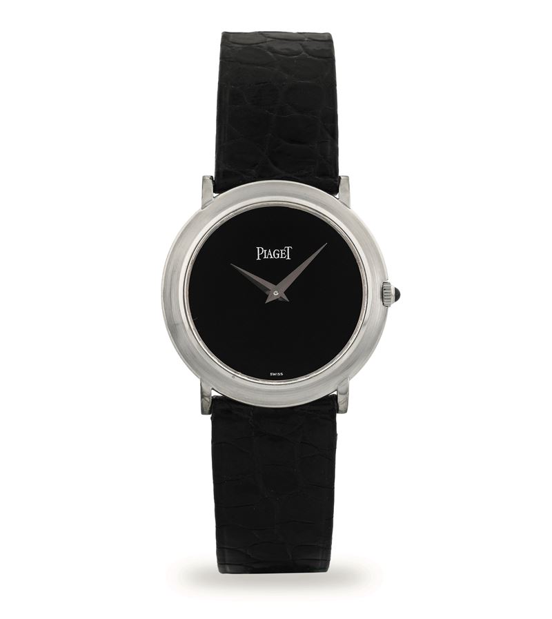 Piaget : Classique ref 9049 in oro bianco, quadrante onice, circa 1970  - Asta Orologi da Polso - Cambi Casa d'Aste