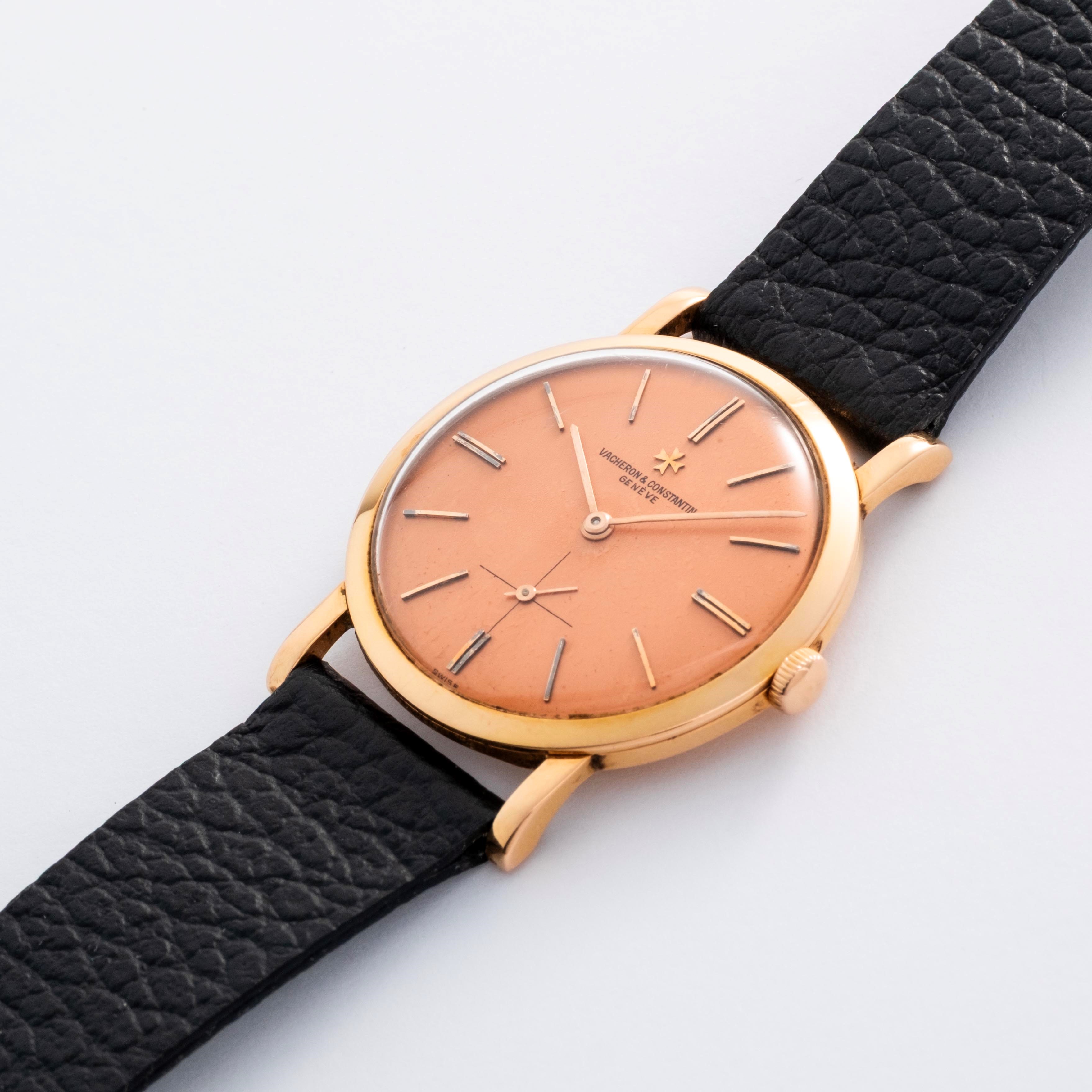 Vacheron & Constantin - Solo tempo ref. 4667 in oro rosa 18k con quadrante salmone (circa 1960)