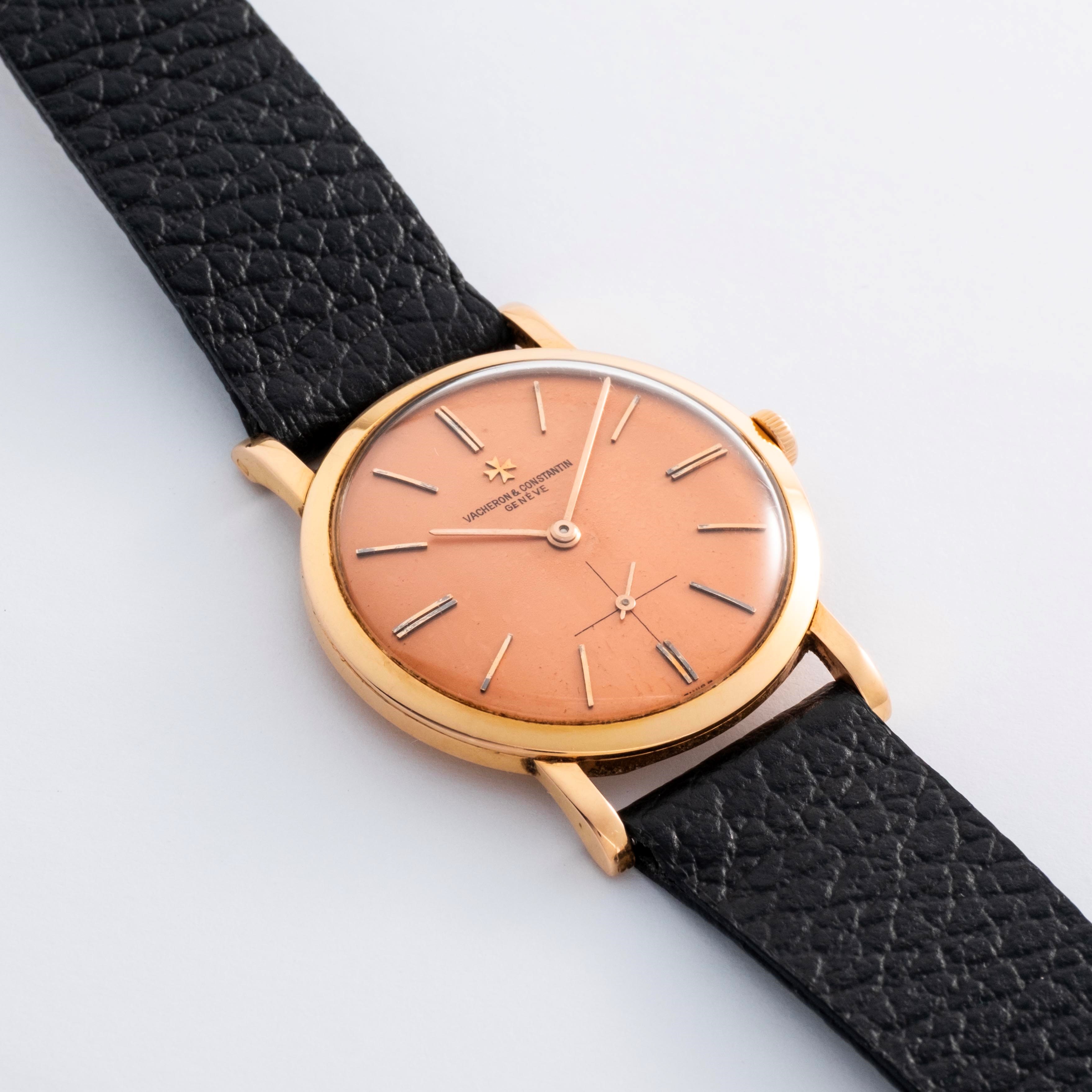 Vacheron & Constantin - Solo tempo ref. 4667 in oro rosa 18k con quadrante salmone (circa 1960)