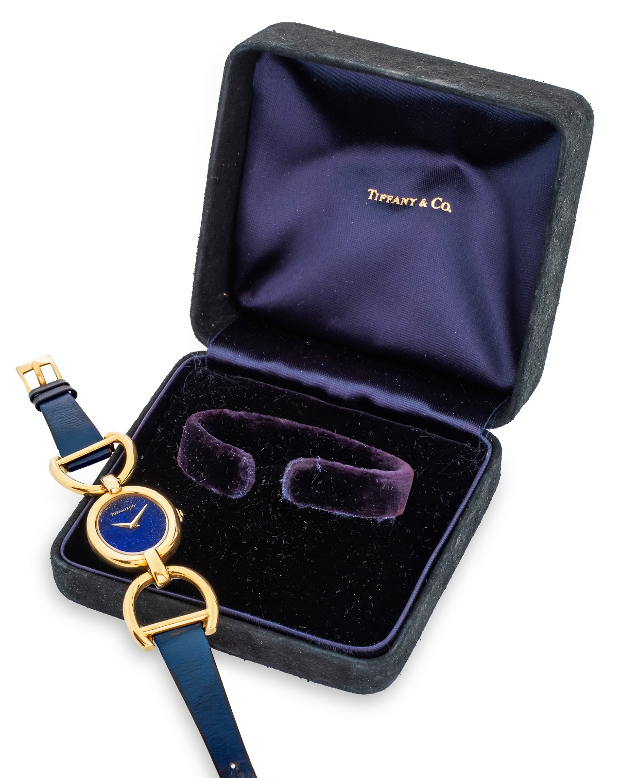 Tiffany&co. - Orologio da polso 'Staffa', oro giallo 18k, quadrante in lapislazzuli, circa 1970