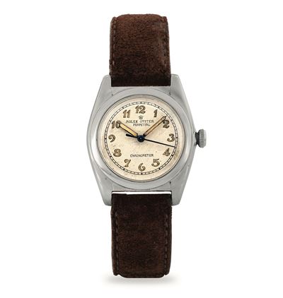 Oyster Perpetual Ovetto ref. 2940, acciaio, quadrante argenté, circa 1940