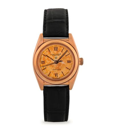 Ovetto Oyster Perpetual ref. 3131 in oro rosa 18k con quadrante champagne, circa 1940